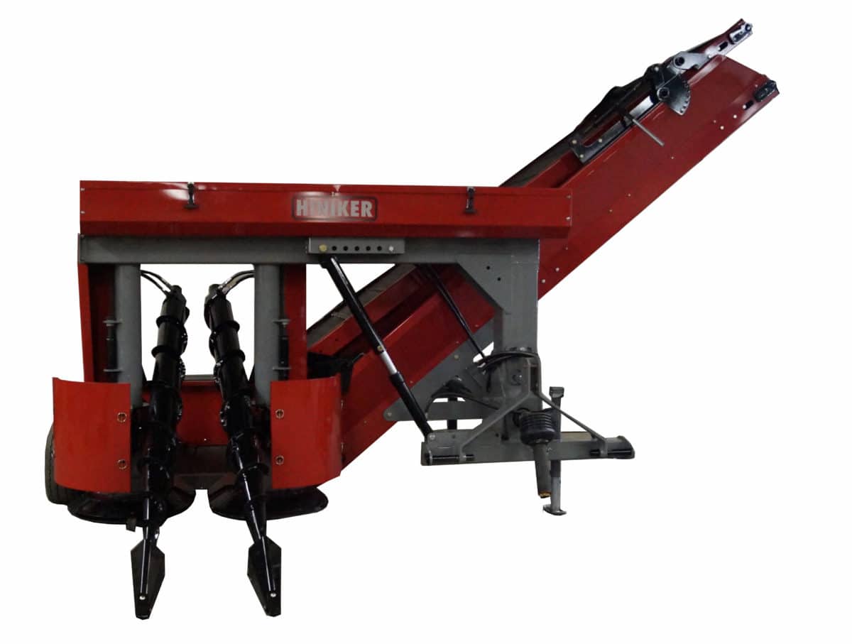 6 The pinch conveyor is fully adjustable by hand to take into the consideration the thickness of the plant. The speed of the conveyor is also adjustable.